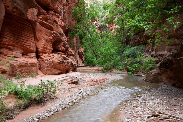 The mouth of Bear Trap Canyon