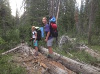 Addison & Bronwyn Hiking Off Trail.JPG