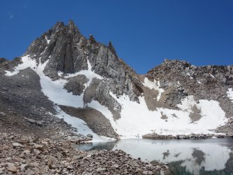 The tarn below Mt Haeckel