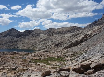 Looking back at Barrett Lakes from Potluck Pass