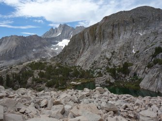 Lots of talus to cross before Contact Pass